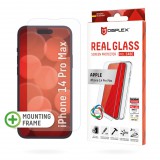 Displex iPhone 14 Pro Max 2D edzett üveg kijelzővédő és tok (1713) (Displex1713) - Kijelzővédő fólia