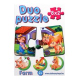 Dohány Duo Puzzle 8 x 2 darabos - farm