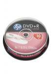 Dvd+r lemez, kétréteg&#369;, 8,5gb, 8x, 10 db, hengeren, hp 69309