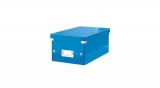 DVD tároló doboz, lakkfényű, LEITZ "Click&Store", kék