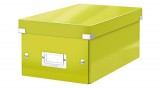 DVD tároló doboz, lakkfényű, LEITZ "Click&Store", zöld