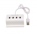 E-Zone 4-portos USB Hub Elosztó (USB2.0/MicroUSB->4db USB2.0), fehér