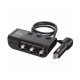 E-Zone 8 az 1-ben autós szivargyújtó elosztó adapter, 12-24V, 120W kimeneti teljesítmény, akkumulátorfeszültség mutató, 3db gyorstöltő autós szivargyújtó aljzat, 2db USB-C port, 3db USB A port