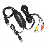 E-Zone HDMI->3RCA átalakító adapter, 1,6 méter, 1080P Full HD, HDMI ről 3RCA Video Audio AV-re, fekete