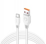 E-Zone Olesit Adat-és töltőkábel K193, 150 cm, USB-C/USB típusú, 2.4A gyors töltés, fehér