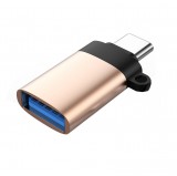 E-Zone OTG átalakitó adapter, USB 3.0->USB-C, Aranyszín