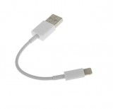E-Zone Prémium adat- és töltőkábel, 20 cm, Lightning/USB csatlakozó, 2.1A gyors töltés, fehér