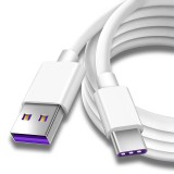 E-Zone Prémium adat- és töltőkábel, USB-C/USB csatlakozó, 5A gyors töltés, 1 méter, fehér