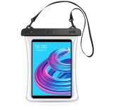E-Zone Univerzális vízálló védőtok tablet és okostelefonhoz, 12″ méretig, fekete-átlátszó