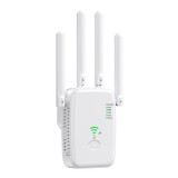 E-Zone Urlant Wi-Fi WLAN Jelerősítő Repeater, 2,4GHz Wi-Fi, LAN/WAN Ethernet port, WPS, 300Mbps, 4 antenna, fehér
