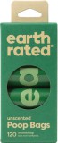 Earth Rated újrahasznosított anyagból készült kakizacskó (Illatmentes | 8 rollni | 120 zacskó)