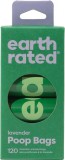 Earth Rated újrahasznosított anyagból készült kakizacskó (Levendula illatú | 8 rollni | 120 zacskó)