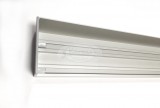 Easy Line ezüst színű 2 soros előlapos mennyezeti alumínium sín - 240 cm