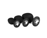 Easytoys Diamond - anál plug szett (fekete)