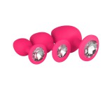 Easytoys Diamond - anál plug szett (pink)