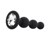 EasyToys - gyöngyös anál plug (fekete)