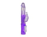 Easytoys - lökő-forgő, nyuszis csiklókaros vibrátor (lila-áttetsző)