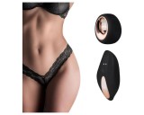 Easytoys Pantyrebel - akkus, rádiós vibrációs csipke tanga - fekete (S-L)