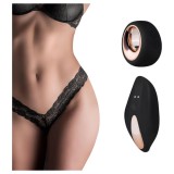 Easytoys Pantyrebel - akkus, rádiós vibrációs csipke tanga - fekete (S-L)