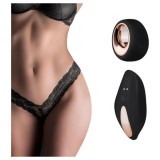 Easytoys Pantyrebel - akkus, rádiós vibrációs csipke tanga - fekete (S-L)