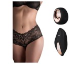 Easytoys Pantyrebel - akkus, rádiós vibrációs francia bugyi - fekete (S-L)