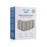 Easytoys Penis Sleeve - péniszmandzsetta szett - szürke (6db)