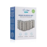 Easytoys Penis Sleeve - péniszmandzsetta szett - szürke (6db)