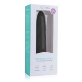 EasyToys Power Vibe - csavart szilikon rúd vibrátor (fekete)