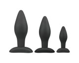 Easytoys Rocket - anál plug szett - fekete (3 részes)