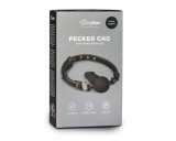 Easytoys - szájpecek belső dildóval (fekete)