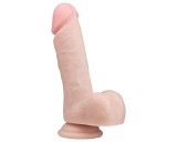 Easytoys - tapadókorongos, herés dildó (17,5cm) - natúr