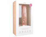 Easytoys - tapadókorongos, herés nagy dildó (29,5cm) - natúr