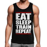 Eat, sleep, train, repeat trikó - fekete