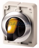 EATON 188076 Világító választókapcsoló,fém,30mm,lapos,3állású,sárga, M30I-FWRLK3-Y