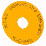 EATON 216466 M22-XAK2 VÉSZ-KI tábla, DE, EN, ES, PT