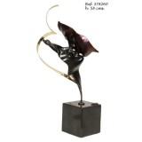 Ebano Csókolózó pár arca sötét színű bronz szobor