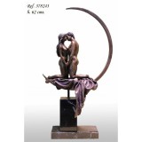 Ebano Csókolózó, térdeplő pár bronz szobor