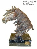 Ebano Lobogó sörényű lófej bronz szobor