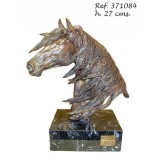 Ebano Lobogó sörényű lófej bronz szobor