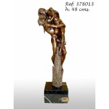 Ebano Meztelen pár bronz szobor