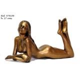 Ebano Napozó lány akt bronz szobor