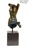 Ebano Női test akt torzó bronz szobor