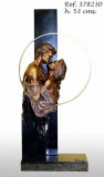 Ebano Ölelkező pár, torzó, fekete gránittal bronz szobor