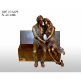 Ebano Padon ülő pár bronz szobor