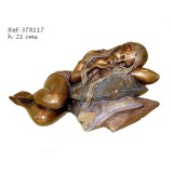 Ebano Párnákon pihenő lány bronz szobor