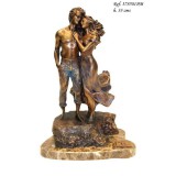 Ebano Szerelmes pár a szélben bronz szobor