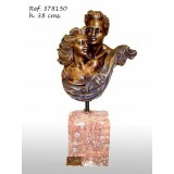 Ebano Szerelmes pár, mellszobor bronz szobor