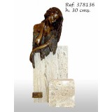 Ebano Szomorú hölgy bronz szobor