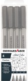 Eberhard Faber Artist Color tűfilc készlet – 4 db, 0,05–0,5 mm, vízálló tinta