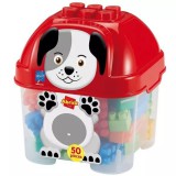 Écoiffier Abrick: kutyás 50 darabos építőkocka